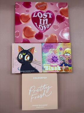 ColourPop Eyeshadow Palette & Powder Set - Pink, Peach, Coral